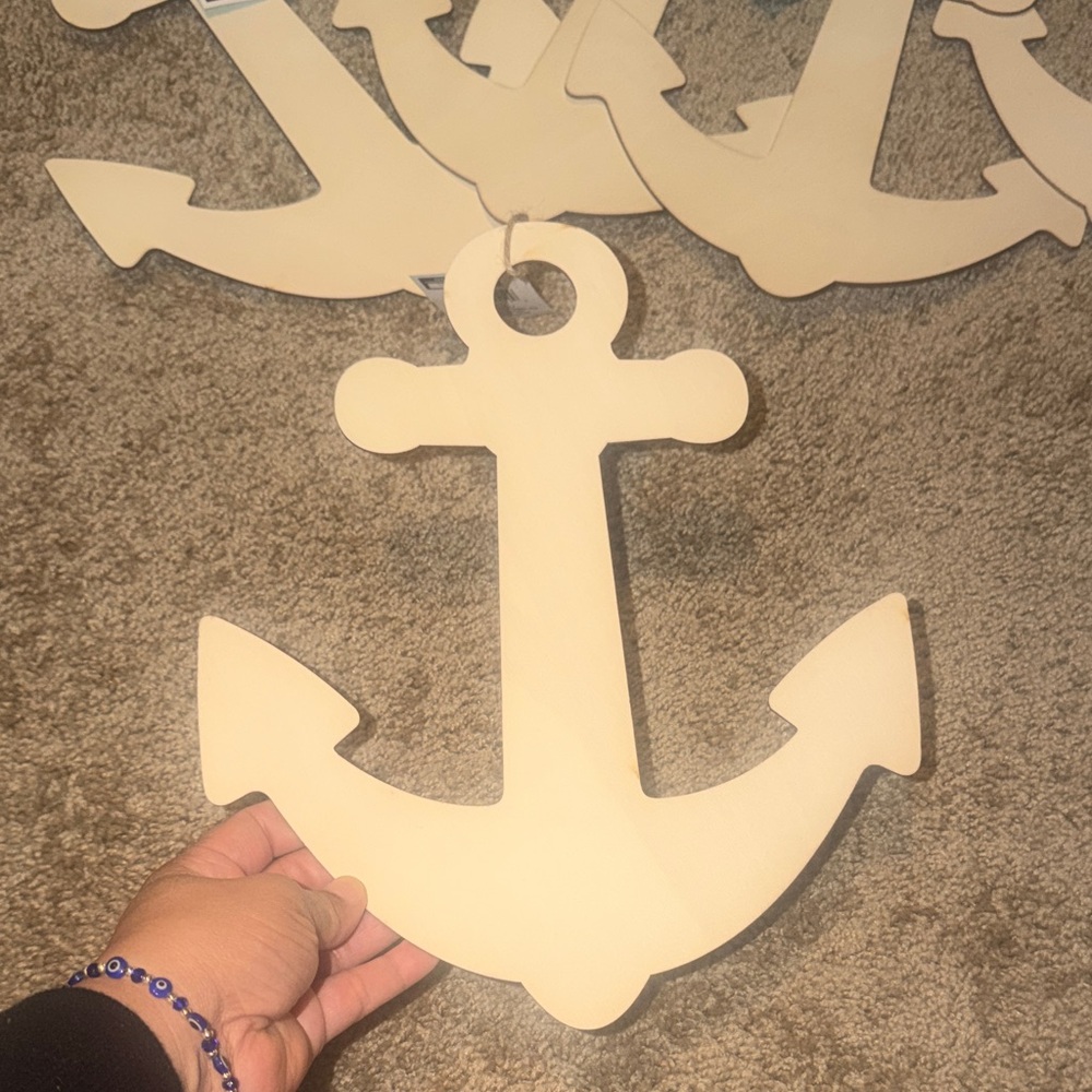 Nautical Anchor Wall Decor in Cream